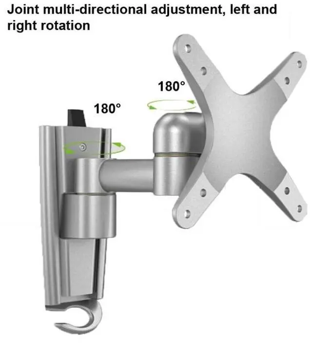 Alt view image 5 of 7 - Gibbon Mounts L03 Computer Monitor Wall Mount Bracket Aluminum Alloy Quick Release TV Bracket (Silver Gray)