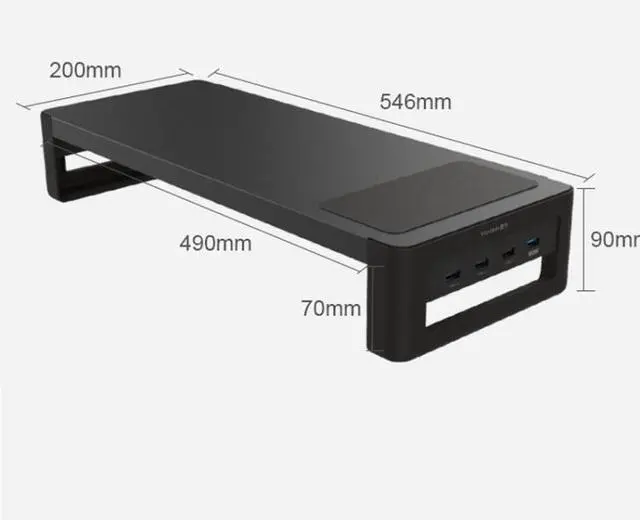 Alt view image 4 of 7 - Vaydeer Computer Monitor Increased Desktop Screen Desktop Storage Base Simple Configuration