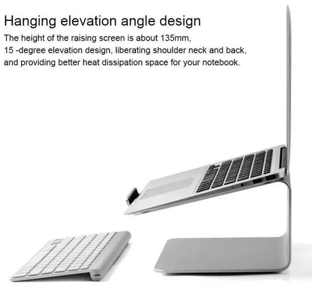 Alt view image 3 of 7 - AP-2 Aluminum Alloy 360 Degrees Rotation Adjustable Laptop Stand for 11-17 inch Notebook AP-2