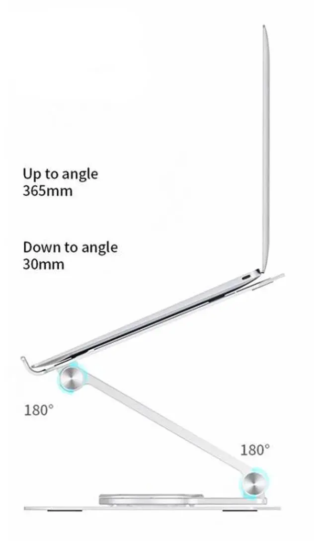 Alt view image 5 of 6 - BONERUY L02 Laptop Stand 360 Degrees Rotating Dissipation Heat Aluminum Alloly Holder L02