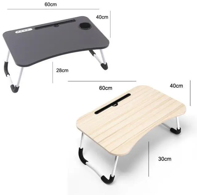 Alt view image 2 of 7 - USB Folding Computer Desk With Fan & Lamp, Size: 60x40x28cm(Cool Black)