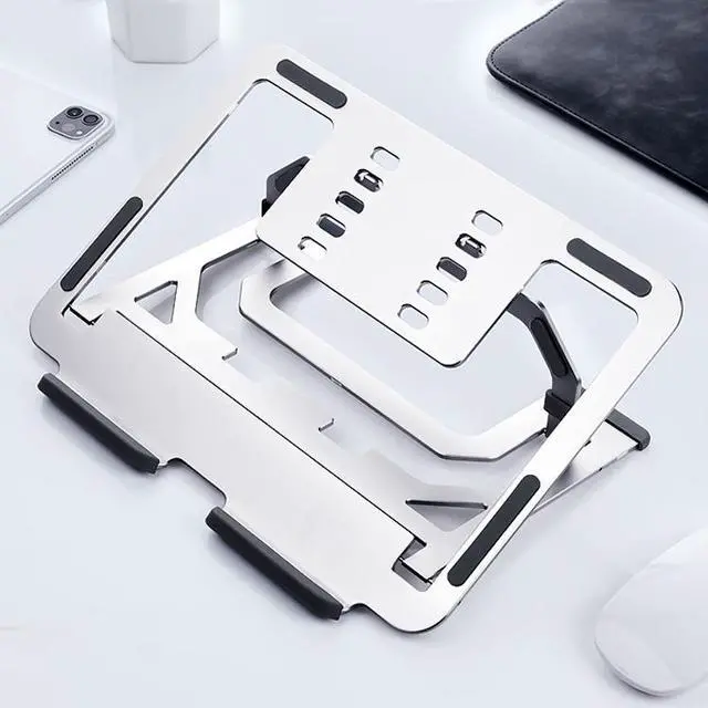 Alt view image 7 of 7 - LH-T610 Aluminum Alloy Laptop Bracket Folding Lifting Desktop Cooling Bracket(Elegant Silver)