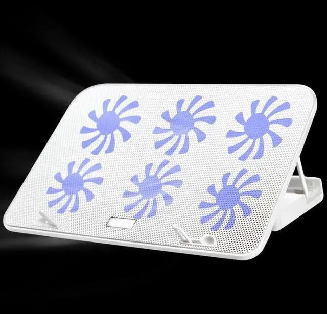 Main image of ICE COOREL Notebook Computer Base Speed Control Silent Six-fan Cooling Holder Cooling Rack, Style: Premium Edition Style: Premium Edition(Lvory) (Lvory)