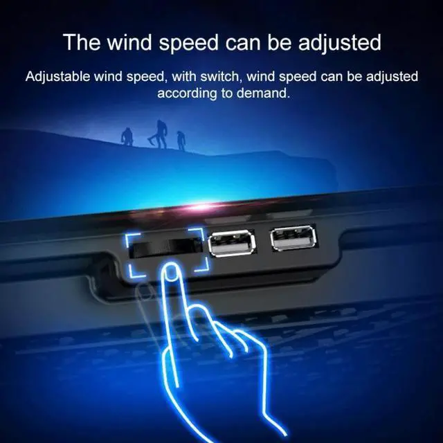 Alt view image 4 of 7 - ICE COOREL Notebook Computer Base Speed Control Silent Six-fan Cooling Holder Cooling Rack, Style: Premium Edition Style: Premium Edition(Lvory) (Lvory)