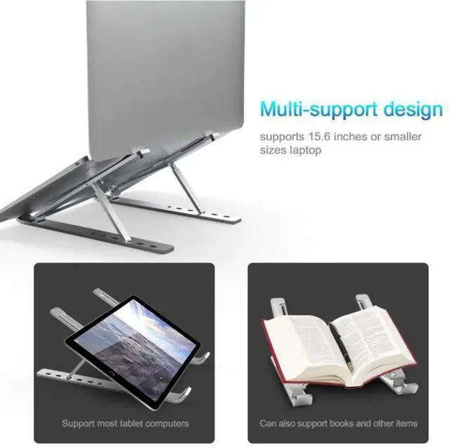 Alt view image 5 of 7 - Aluminum Alloy Couch Notebook Mount Sofa Foldable Laptop Stand(Black)