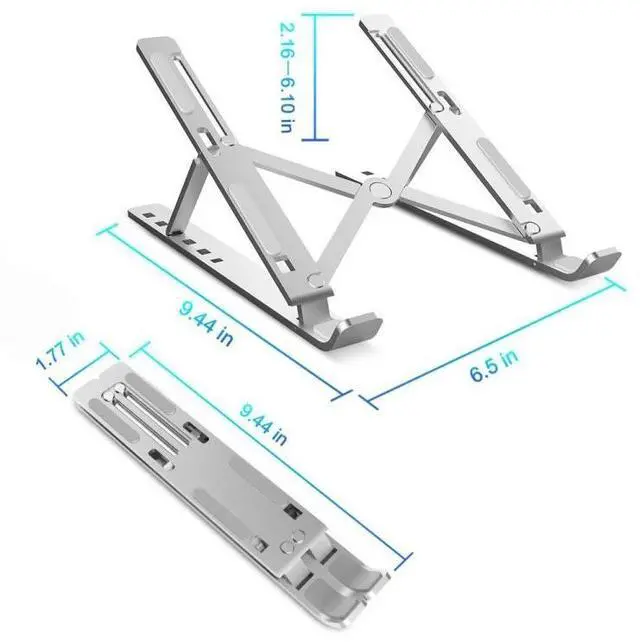 Alt view image 4 of 7 - Aluminum Alloy Couch Notebook Mount Sofa Foldable Laptop Stand(Black)