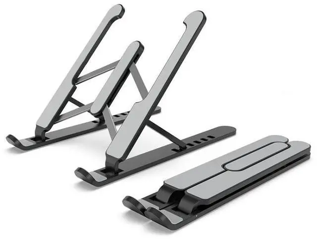 Main image of Laptop Stand Desktop Raise Bracket Cooling Base Lifting Holder Foldable (Black)