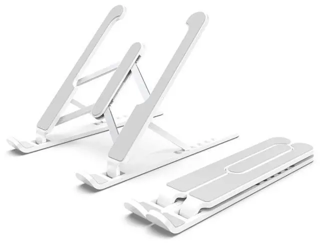 Main image of Laptop Stand Desktop Raise Bracket Cooling Base Lifting Holder Foldable (White)