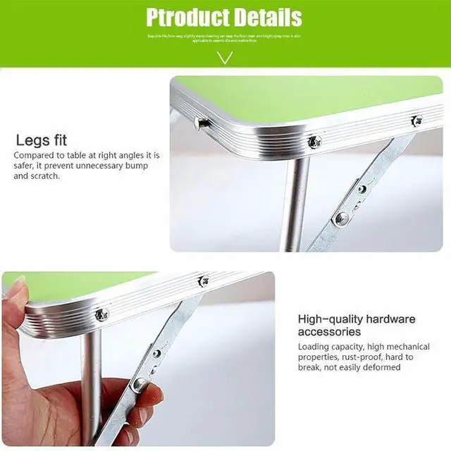 Alt view image 4 of 7 - Plastic Mat Adjustable Portable Laptop Table Folding Stand Computer Reading Desk Bed Tray (Green)
