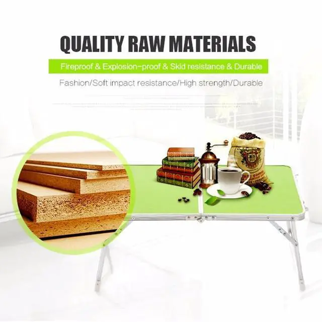 Alt view image 6 of 7 - Plastic Mat Adjustable Portable Laptop Table Folding Stand Computer Reading Desk Bed Tray (Green)