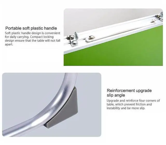Alt view image 5 of 7 - Plastic Mat Adjustable Portable Laptop Table Folding Stand Computer Reading Desk Bed Tray (Green)