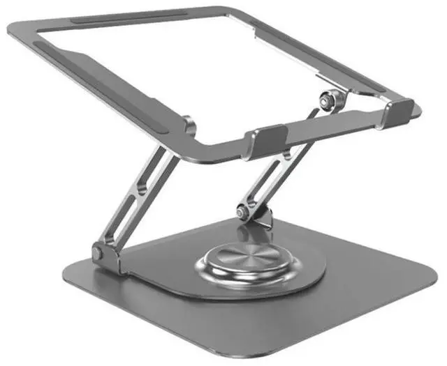 Alt view image 2 of 6 - D147 Foldable 360 Degree Rotating Laptop Lifting Bracket Aluminum Alloy Notebook Desktop Stand(Silver)