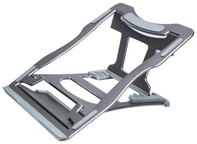 Alt view image 2 of 7 - Aluminum Alloy Cooling Holder Desktop Portable Simple Laptop Bracket, Six-stage Support, Size: 21x26cm (Silver)