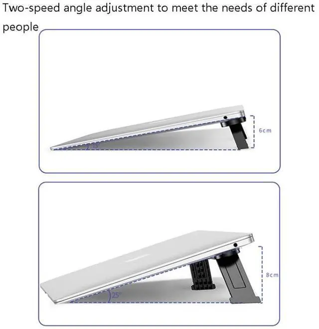 Alt view image 3 of 7 - Oatsbasf 03362 Laptop Cooling Stand Desktop Portable Suspended Vertical Stand(Black)