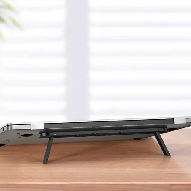 Alt view image 6 of 7 - Oatsbasf 03362 Laptop Cooling Stand Desktop Portable Suspended Vertical Stand(Black)