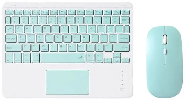 Main image of 871 9.7 Inch Portable Tablet Bluetooth Keyboard With Touchpad + Mouse Set for iPad(Pink + Mouse) (Mint Green + Mouse)