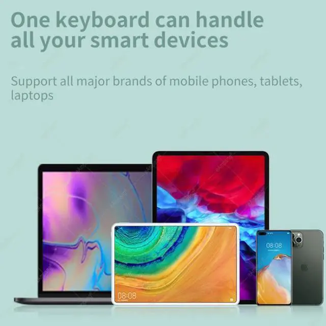 Alt view image 7 of 7 - 871 9.7 Inch Portable Tablet Bluetooth Keyboard With Touchpad + Mouse Set for iPad(Pink + Mouse) (Yellow + Mouse)