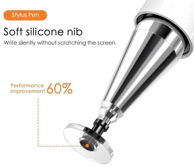 Alt view image 5 of 7 - Universal Silicone Disc Nib Capacitive Stylus Pen