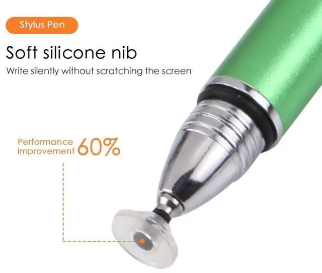 Alt view image 5 of 7 - Universal Silicone Disc Nib Capacitive Stylus Pen (Red)