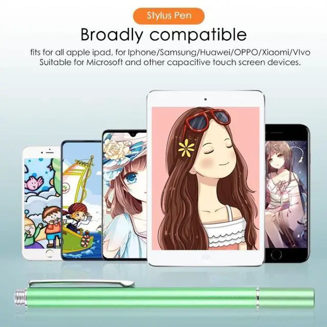 Alt view image 7 of 7 - Universal Silicone Disc Nib Capacitive Stylus Pen (Red)