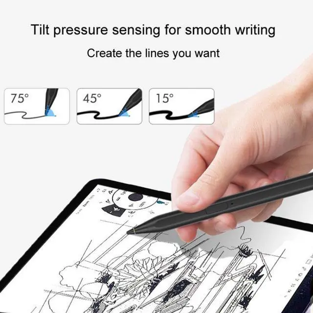 Alt view image 5 of 7 - Tablet Stylus Pen USI2.0 Protocol Pen Stylus Anti False Touch (Black)