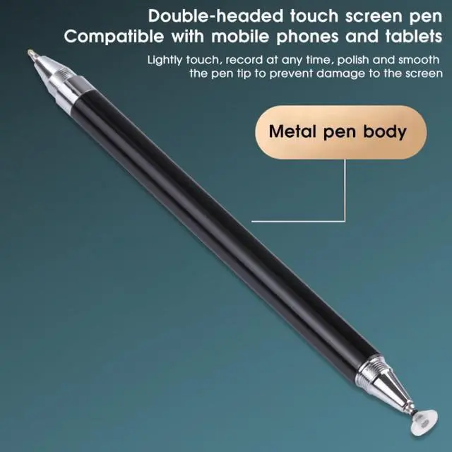 Alt view image 6 of 7 - Pt360 2 in 1 Universal Silicone Disc Nib Stylus Pen with Common Writing Pen Function (White)
