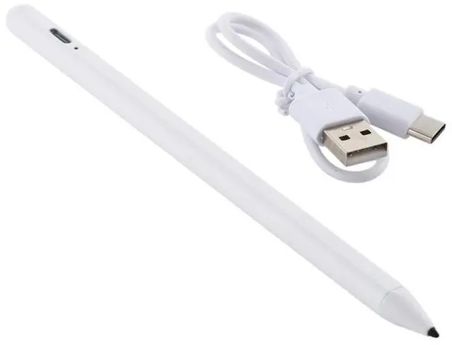 Alt view image 5 of 7 - 1.4-2.3mm Magnetic Design Superfine Nib Prevent Accidental Touch Handwritten Capacitive Screen Stylus Pen(White)