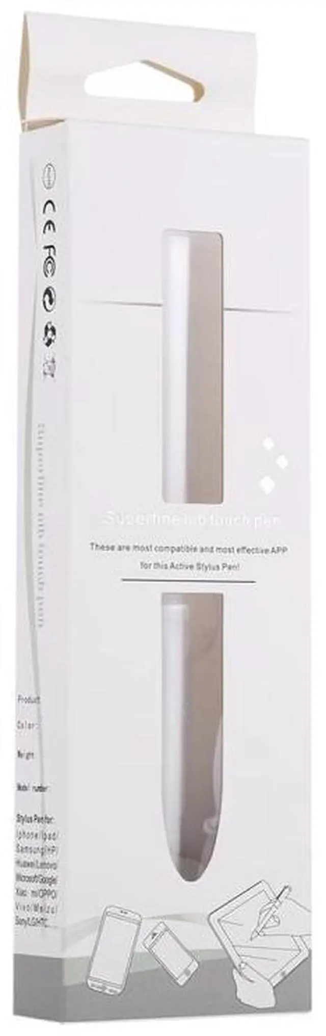 Alt view image 6 of 7 - 1.4-2.3mm Magnetic Design Superfine Nib Prevent Accidental Touch Handwritten Capacitive Screen Stylus Pen(White)