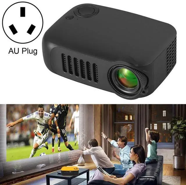 Main image of A2000 1080P Mini Portable Smart Projector Children Projector, AU Plug (Black)