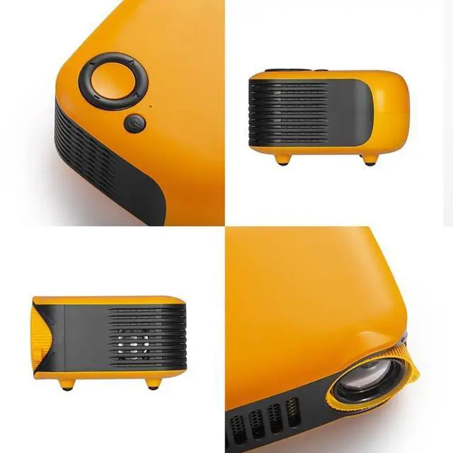 Alt view image 3 of 7 - A2000 1080P Mini Portable Smart Projector Children Projector, AU Plug (Black)