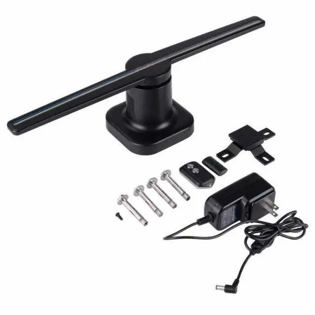 Alt view image 5 of 7 - 42cm Diameter 450 x 224 Pixels Resolution 3D Advertisement Player Machine , 224 LEDs Hologram Holographic Display Fan with Remote Control, Support 4GB Micro SD Card, AC 100-240V