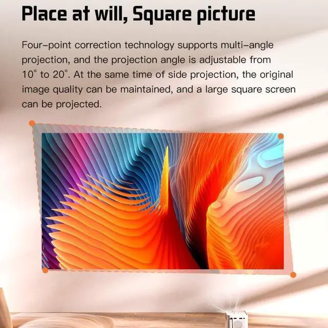 Alt view image 6 of 7 - S30 Max Android 10 OS HD Portable WiFi Mobile Projector AU Plug (White)