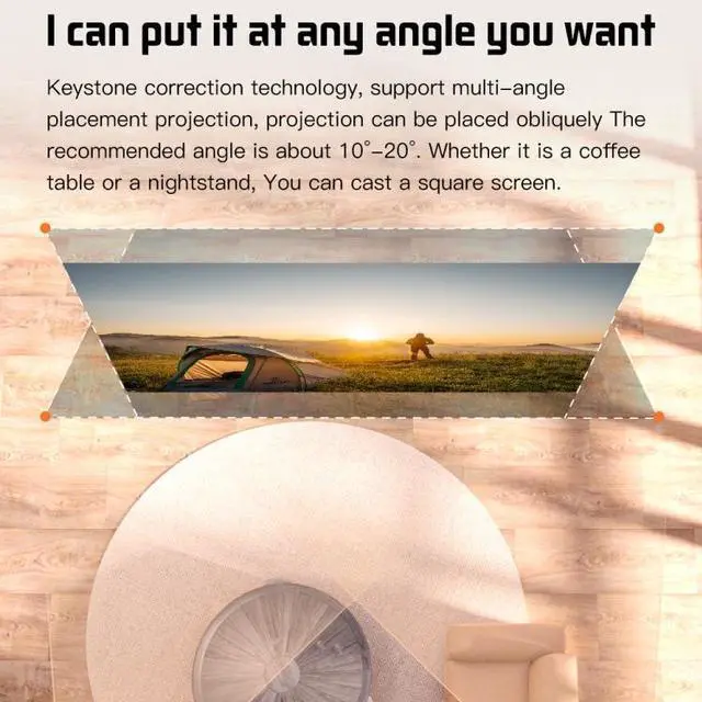 Alt view image 7 of 7 - S30 Max Android 10 OS HD Portable WiFi Mobile Projector AU Plug (White)