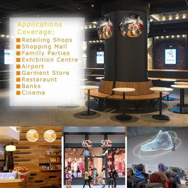 Alt view image 5 of 7 - 42cm Diameter 3D Holographic Display, WiFi App Control, 640 x 640 Pixels Resolution 320 LEDs Billboard, Support Micro SD Card