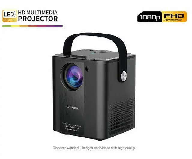 Alt view image 4 of 7 - C500 Portable Mini LED Home HD Projector, Style:Basic Version Basic Version (Black) (Black)