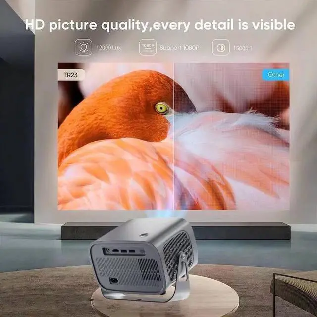 Alt view image 4 of 7 - A10 4K Smart Android Portable Projector AU Plug