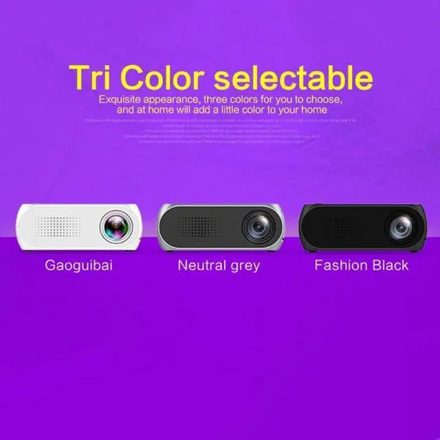 Alt view image 3 of 7 - YG320 320*240 Mini LED Projector Home Theater, Support HDMI & AV & SD & USB (Silver)