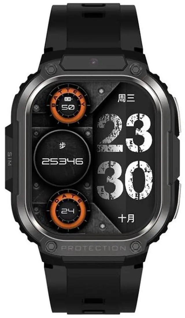 Alt view image 2 of 7 - LEMFO DM63 2.13 inch AMOLED Square Screen Smart Watch Android 8.1 2GB+16GB (Black)