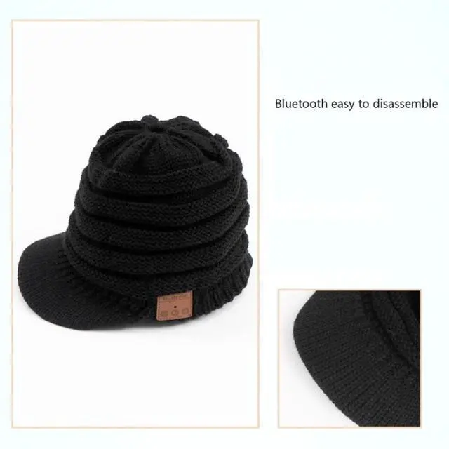 Alt view image 3 of 7 - YZ Binaural Call Music Bluetooth Cap Winter Warm Wireless Headset Cap