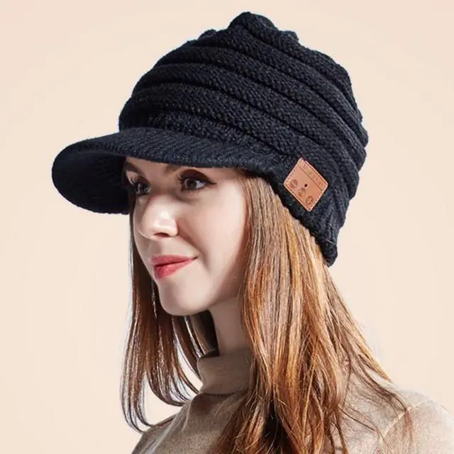 Alt view image 6 of 7 - YZ Binaural Call Music Bluetooth Cap Winter Warm Wireless Headset Cap