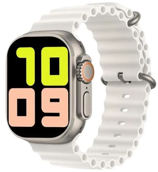 Main image of T800 Ultra 1.99 inch Ocean Silicone Band Smart Watch Support Heart Rate / ECG (White)