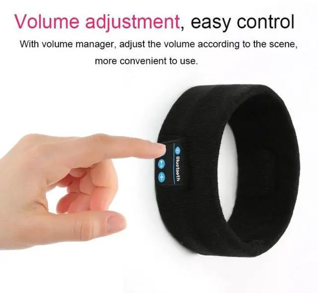 Alt view image 6 of 7 - My-Call Bluetooth V5.0 Headsfree Sport Headband Music Headwear for iPhone 6 & 6s / iPhone 5 & 5S / iPhone 4 & 4S and Other Bluetooth Devices (Black)