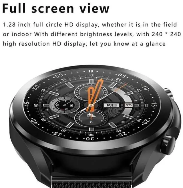 Alt view image 6 of 7 - DW95 1.28 inch Color Screen Smart Watch, IP67 Waterproof,Silicone Watchband,Support Bluetooth Call/Heart Rate Monitoring/Blood Pressure Monitoring/Blood Oxygen Monitoring/Sleep Monitoring (B