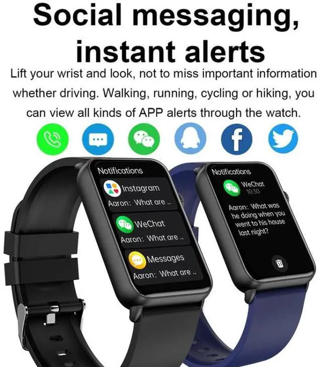 Alt view image 5 of 7 - Smart Watch Ring ECG Temperature Heart Rate Blood Pressure Health Bluetooth Talking Watch Black Silicone