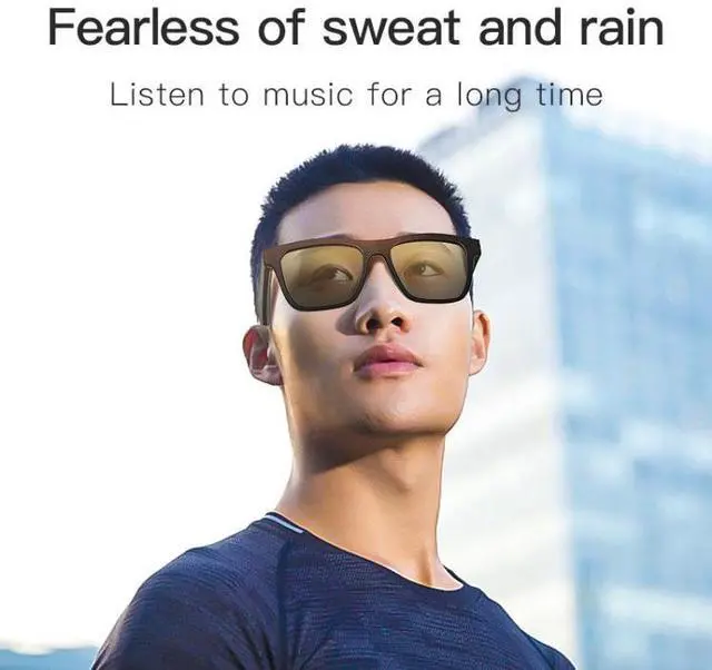 Alt view image 6 of 7 - E10 Pro Smart Audio Bluetooth Glasses, Style: AI Translation AI Translation (Black)
