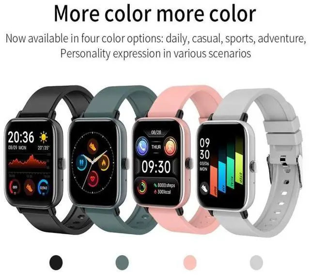 Alt view image 6 of 7 - H10 1.54inch Color Screen Smart Watch IP67 Waterproof,Support Bluetooth Call/Heart Rate Monitoring/Blood Pressure Monitoring/Blood Oxygen Monitoring/Sleep Monitoring (Pink)