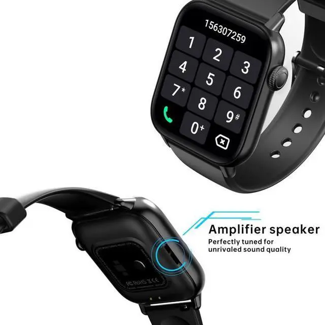 Alt view image 4 of 6 - QS08 PRO 1.83 inch BT5.2 Smart Sport Watch, Support Sleep / Heart Rate / Blood Oxygen / Temperature / Blood Pressure Health Monitor (Silver+Grey)