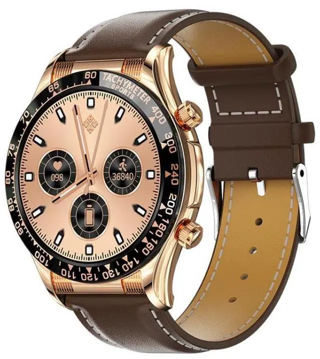 Main image of LOANIY E18 Pro Smart Bluetooth Calling Watch with NFC Function, Color: Gold Leather Gold Leather
