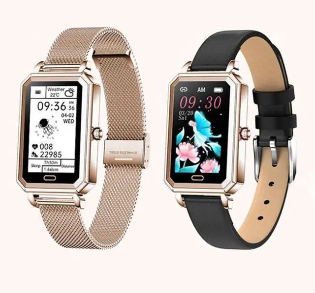 Alt view image 2 of 7 - LOANIY HT2 1.28 Inch Heart Rate Detection Pedometer Smart Watch, Color: Gold Steel Gold Steel