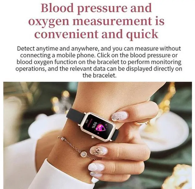 Alt view image 6 of 7 - LOANIY HT2 1.28 Inch Heart Rate Detection Pedometer Smart Watch, Color: Gold Steel Gold Steel